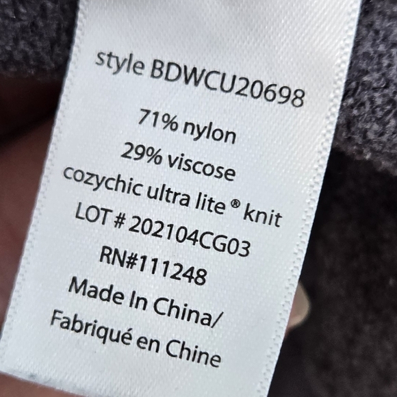 Barefoot Dreams Drape Rib Cozy Chic Ultra Lite Grey Belted Cardigan Medium - Picture 4 of 9